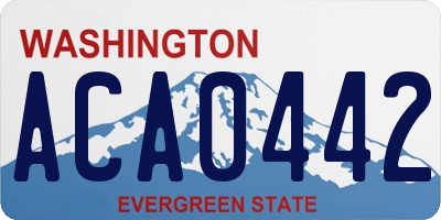 WA license plate ACA0442