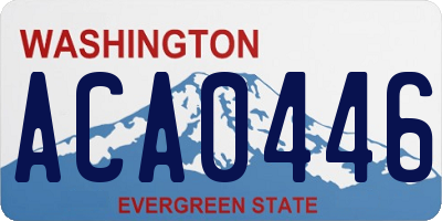 WA license plate ACA0446
