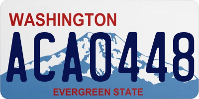 WA license plate ACA0448