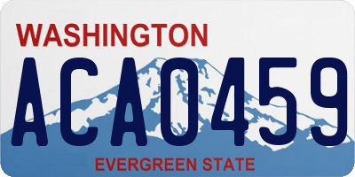 WA license plate ACA0459