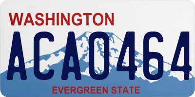 WA license plate ACA0464
