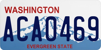 WA license plate ACA0469