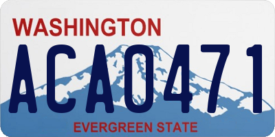WA license plate ACA0471