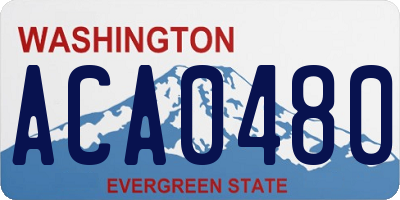 WA license plate ACA0480