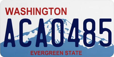 WA license plate ACA0485