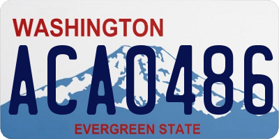 WA license plate ACA0486