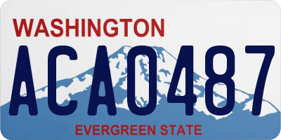WA license plate ACA0487