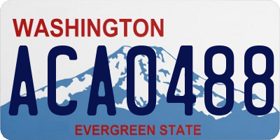 WA license plate ACA0488