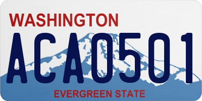 WA license plate ACA0501