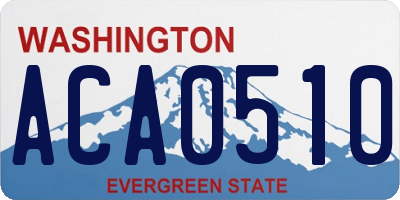 WA license plate ACA0510