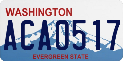 WA license plate ACA0517
