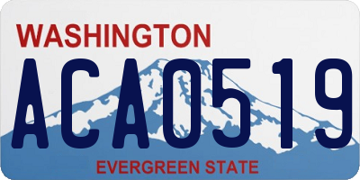 WA license plate ACA0519