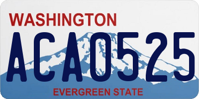 WA license plate ACA0525