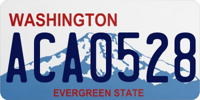 WA license plate ACA0528