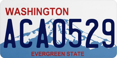 WA license plate ACA0529
