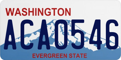 WA license plate ACA0546