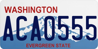 WA license plate ACA0555