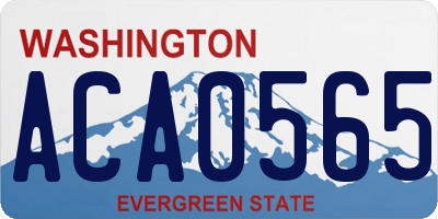 WA license plate ACA0565