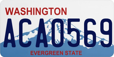 WA license plate ACA0569