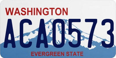 WA license plate ACA0573
