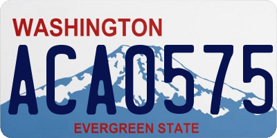 WA license plate ACA0575