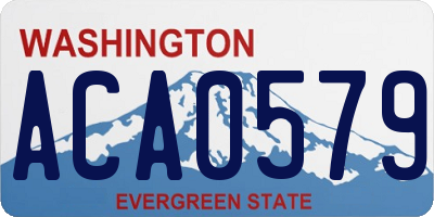 WA license plate ACA0579
