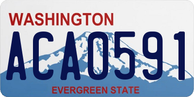 WA license plate ACA0591