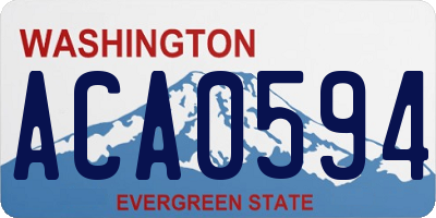 WA license plate ACA0594