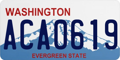 WA license plate ACA0619
