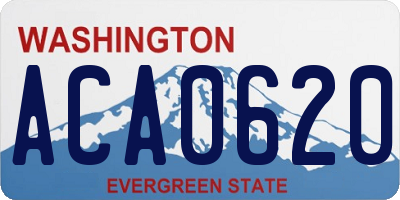 WA license plate ACA0620
