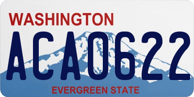 WA license plate ACA0622