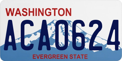 WA license plate ACA0624