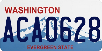 WA license plate ACA0628