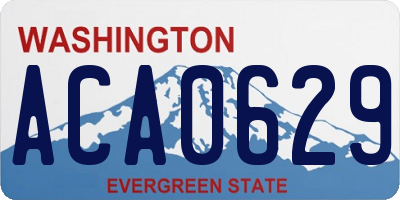 WA license plate ACA0629