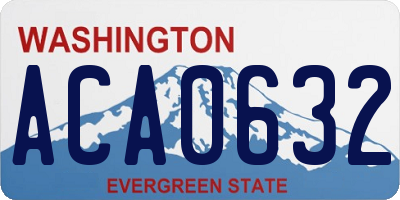 WA license plate ACA0632