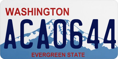 WA license plate ACA0644