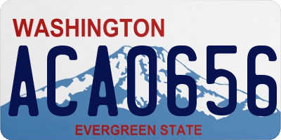 WA license plate ACA0656