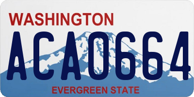 WA license plate ACA0664