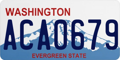 WA license plate ACA0679