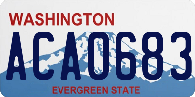 WA license plate ACA0683