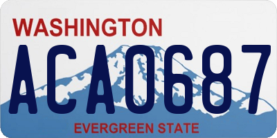 WA license plate ACA0687