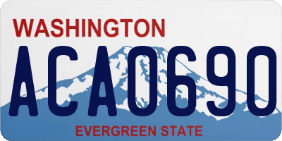 WA license plate ACA0690