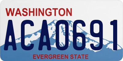 WA license plate ACA0691
