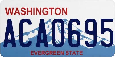 WA license plate ACA0695