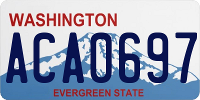 WA license plate ACA0697