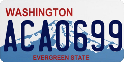 WA license plate ACA0699