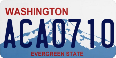 WA license plate ACA0710