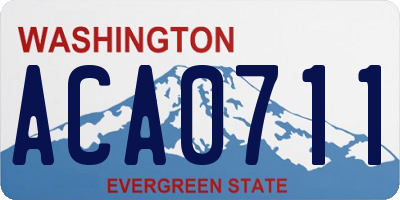 WA license plate ACA0711