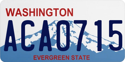 WA license plate ACA0715