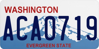 WA license plate ACA0719